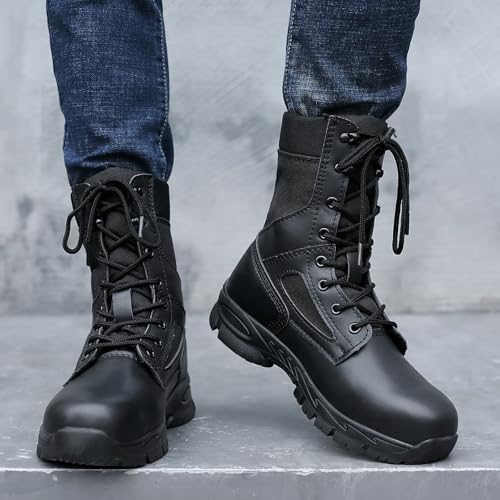 Waterproof Steel Toe Boots for Men Indestructible Non Slip Resistant Mens Work Boots Safety Composite Toe Construction Shoes2