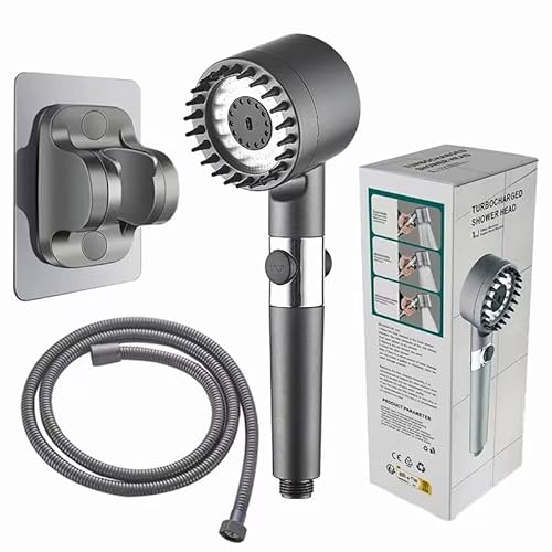 ion drops shower head - drivse showerhead Filtered Showerhead High Pressure Turbo Handheld Option Removes Chlorine Impurities for Soft Water (A)