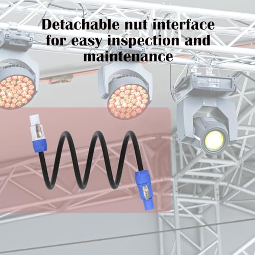 Image of Stage Light PowerCon Cable AC PowerCon Input to Output 12AWG 3 Pin Power Extension Cable for LED Screen Beam Moving Head Light Audio Video Equipment - 3.05M / 10FT