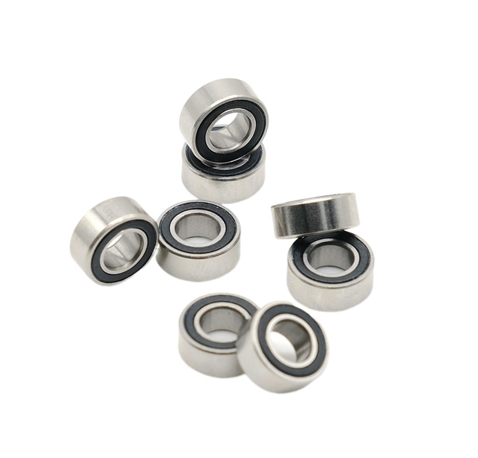 Rodamientos antiruido 684-2RS contra el polvo sellado bimetálico negro ABEC-7 4x9x4mm
