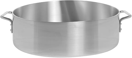 HUBERT Sartén de brasero de aluminio de 24 cuartos de galón - 17 3/10 de diámetro x 6 3/10 D