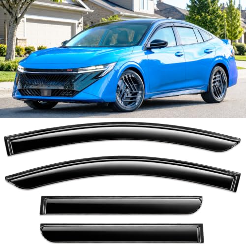 Image of 2026 2027 Tape-On Rain Guards for Nissan Sentra Side Window Visor Deflectors Extra Thick Vent Shades S SV SR SL