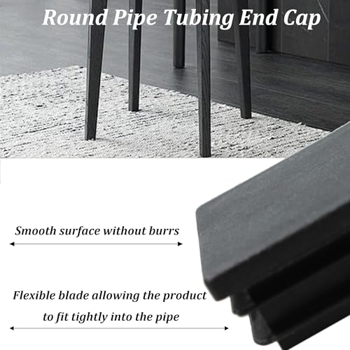 Image of 24PCS (1-1 /2Inch) /38mm Square Plastic Hole Plug, Black Furniture Finishing Sliders, Square Pipe Tubing End Cap, Plastic Insert End Caps for Square Metal Tube