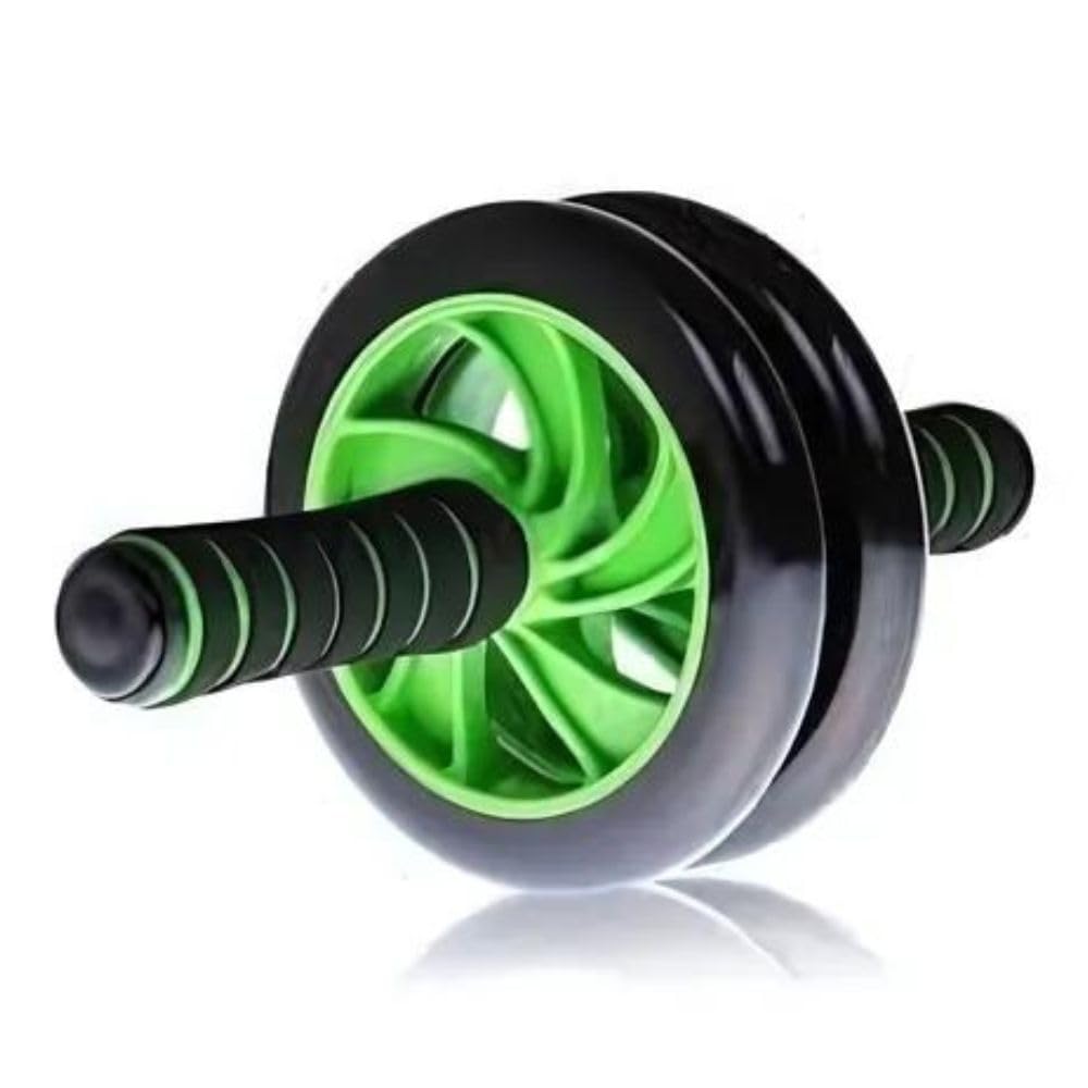 Raptas ( 𝗦𝗽𝗲𝗰𝗶𝗮𝗹 𝟭𝟮 𝘆𝗲𝗮𝗿𝘀 𝗪𝗮𝗿𝗿𝗮𝗻𝘁𝘆) Double Wheel- AB Roller -for Abdominal Stomach - ab excersice equipment - abs workout equipment -with Knee Mat ab excerciser Steel Handle for men ab roller wheel-picture-16