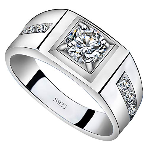 Preisvergleich Produktbild Meyiert - 925 Sterlingsilber Sterling-Silber 925 Brilliant Rund zirkonia