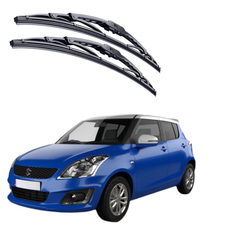 Wheelyfine® Car Windshield Wiper Blades - Pack of 2, Driver Side 21-Inch and Passenger Side 19-Inch - Perfect Fit for Swift and Swift Dzire