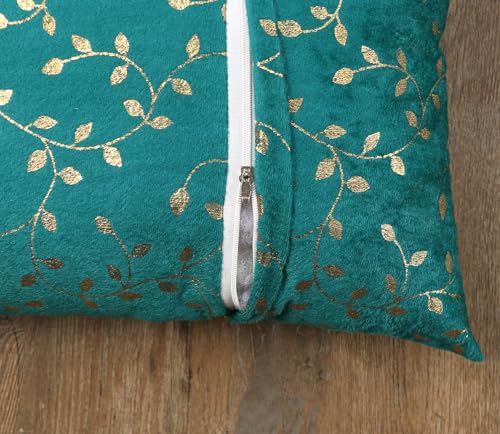 Image of RD TREND Velvet Rectangular 12x18 Inches Cushion Covers Set of 2 | Throw Pillow Covers for Sofa, Bed & Living Room | Perfect for Home Decor Sea Green