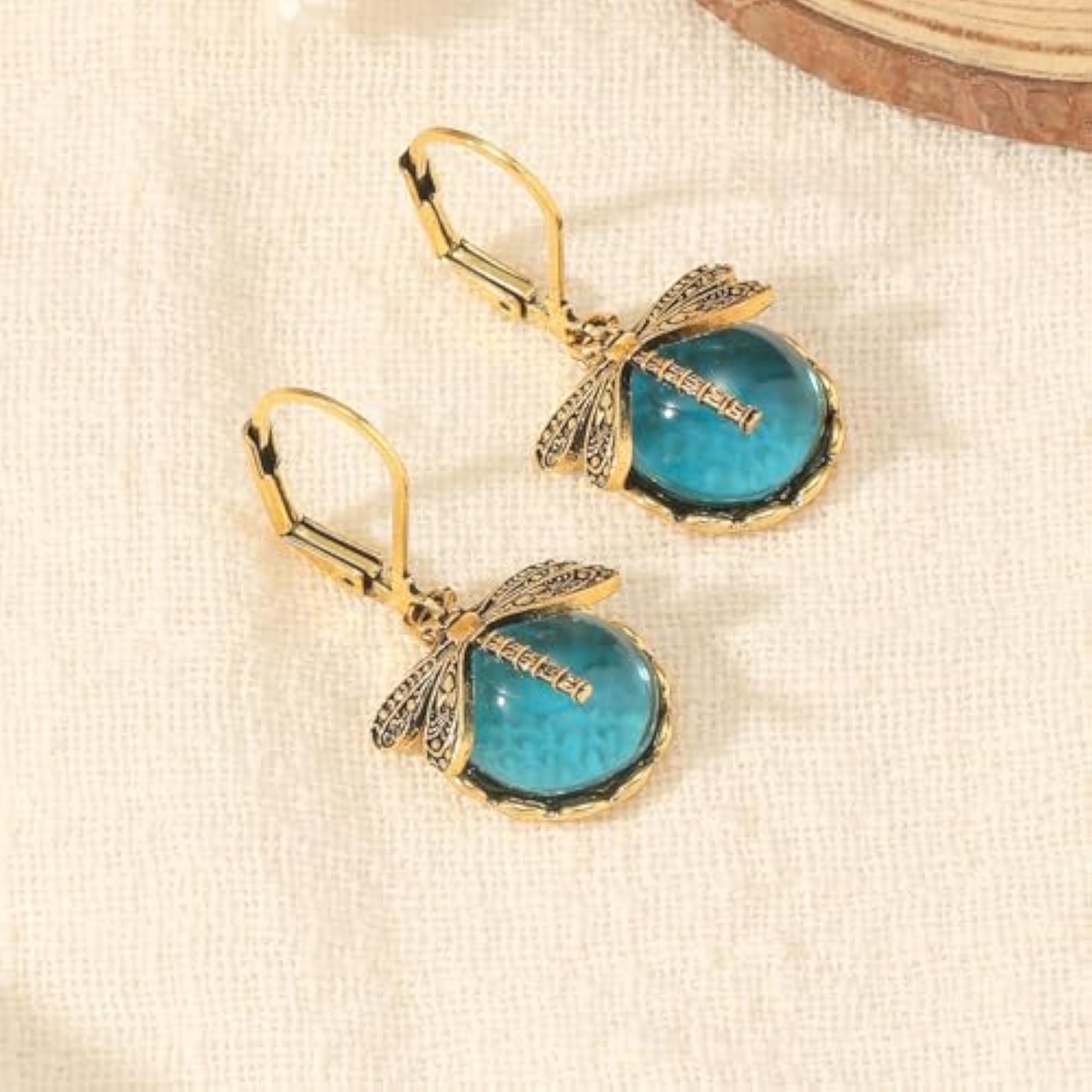 Vintage Rhinestone Crystal Dangle Dragonfly Earrings