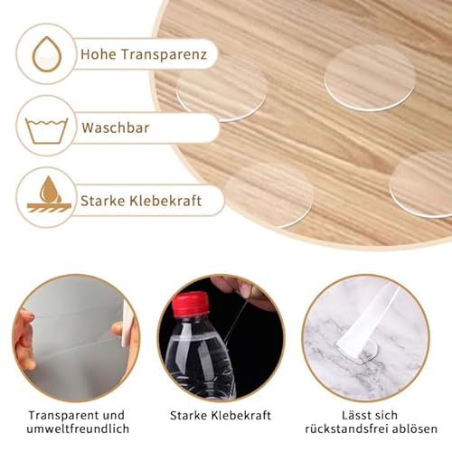 Dreamil 300 Stück Transparent Doppelseitige Klebepunkt, 20mmx0,5mm Abnehmbare Klebepaste Runde Punkt Kleben, Aufkleber Klebende für Ballon Haushalt Büro Festival Deko DIY Basteln Papier Glas