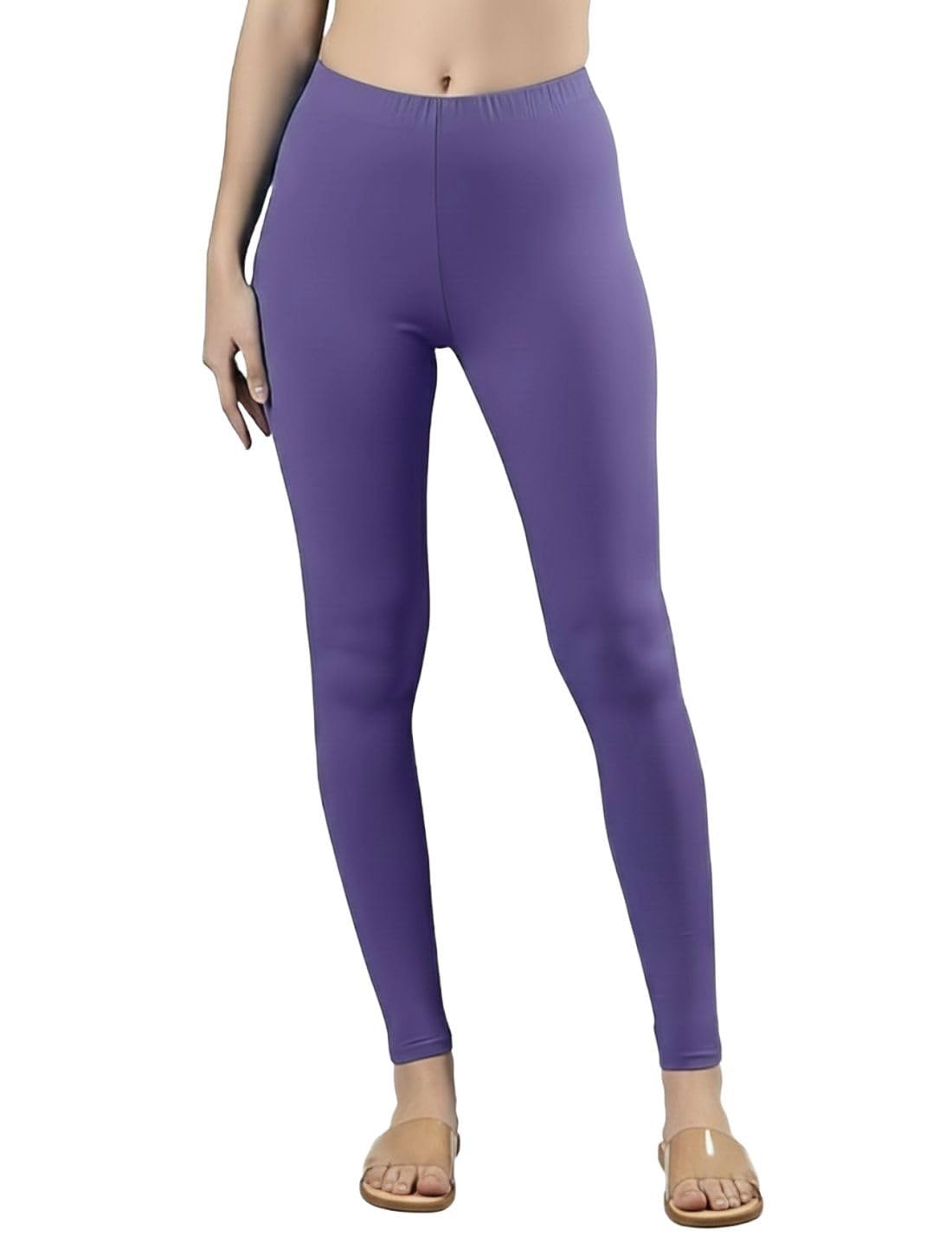 rocksy Tailored Cut & Slim Fit Solid Stretchable Cotton Leggings for Women Ankle Length with Comfortable Wide Elastic Waistband |Western and Ethnic wear Ankle Length Leggings |Fashionwear|-picture-11