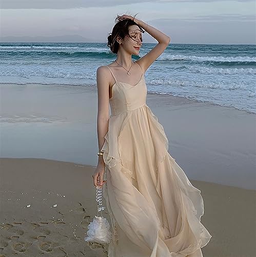 Robe de fée à bretelles légère pour vos vacances d'été en bord de mer et soirées plage - 2