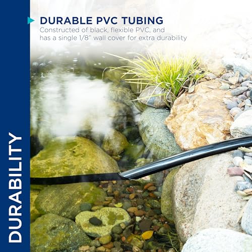 Image of Alpine Corporation 1-1 /4 Inch Inside Diameter and 50 Feet Long PVC Tubing for Ponds, Fountains and Waterfalls Circulations, Black