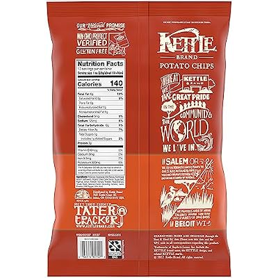 Kettle Brand Potato Chips, Backyard Barbeque Kettle Chips, Party Size, 13 Oz (Pack of 9)