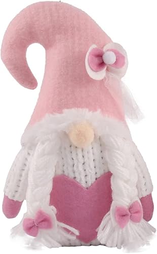 Miniatura 7 de Ochine Decoración de peluche de gnomo para el día de San Valentín decoración del día de San Valentín hecho a mano elfo escandinavo Tomte sueco San