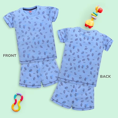 Image of LuvLap Baby Boys Regular Fit 100% Cotton Half Sleeves Boys T-Shirts and & Shorts Set Pack of 3