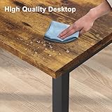JUMMICO Computer Desk Table Workstation 80 x 50 x 75 cm for Office Living Room Bedroom Simple Assembly Industrial Design Black Desk Metal Frame,Rustic Brown - Image 6