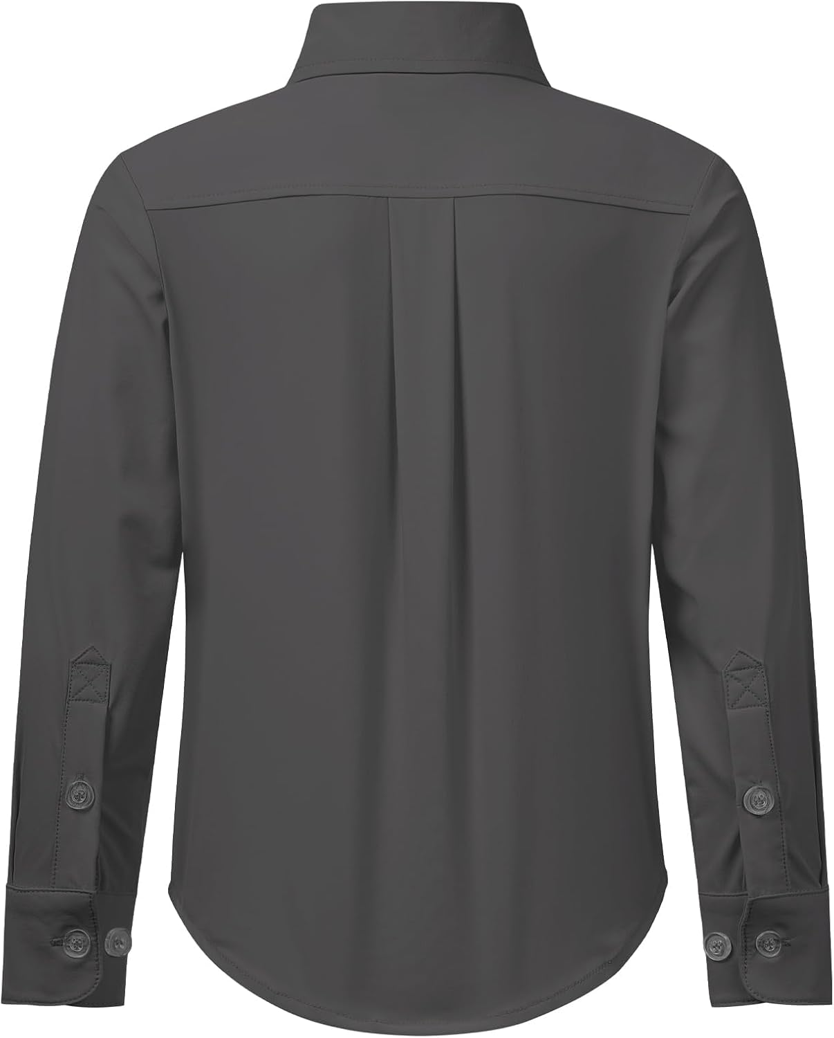 2T-16Y Boys' Stretch Long Sleeve Button Down Toddler Dress Shirt Wrinkle Free Oxford Uniform Shirt with Chest Pocket - Image 5