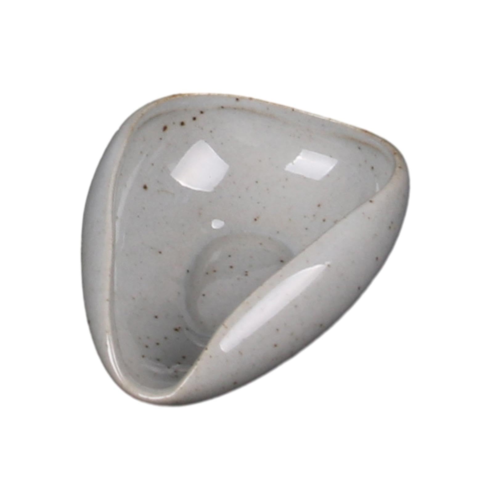 Fenteer Coffee Bean Dosing Cup Ceramic Single Dosing Tray Kitchen Modern Tea Accessory Coffee Bean Weighing Bowl for Cafe Restaurant, Gray