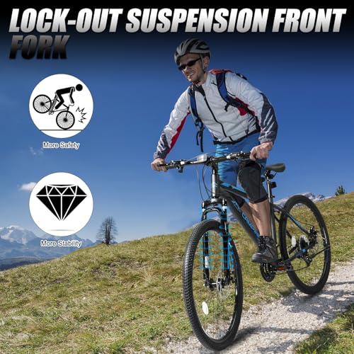 26/27.5″ Mountain Bike 21 Speed Bikes for Adults, Men &