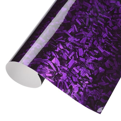 JSCARLIFE Forged Car Vinyl Wrap Sticker, Adhesive Wrap Vinyl Roll for Full Car Bubble Free Self-Adhesive Paint Protection Film Cars Interior Decals for Cars Styling (Purple, 152x30 CM)