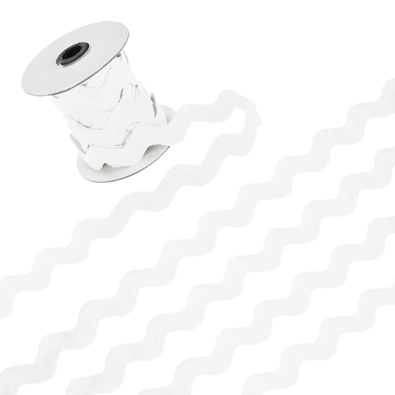 Ruban ric rac blanc mercerie bordure polyester loisirs créatifs 9m