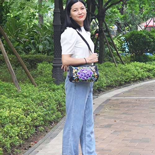 Embroidered-Cute Mini Canvas-Crossbody Bag Coin Purse Cell phone Pouch for Women3