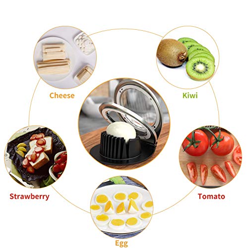 image for N/H Egg Slicer, Egg Slicer for Hard Boiled Eggs 2 in 1 Oval Shaped Dur