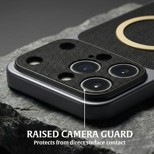Image of amazon basics Converter Case for iPhone 15 Pro | Premium Protective Mag-Safe Cover | iPhone 17 Pro Series Style Design | in Built Camera Guard | Wireless Charging Compatible - Black