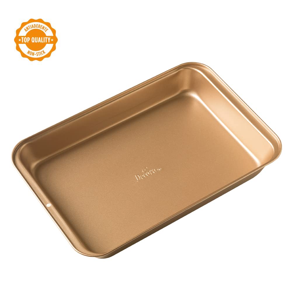 Decora, 0070111 Moule Gold Line Cook & Carry, Idéal pour préparer, Conserver et Transporter des Desserts et des Plats salés, en métal antiadhésif Robuste.
