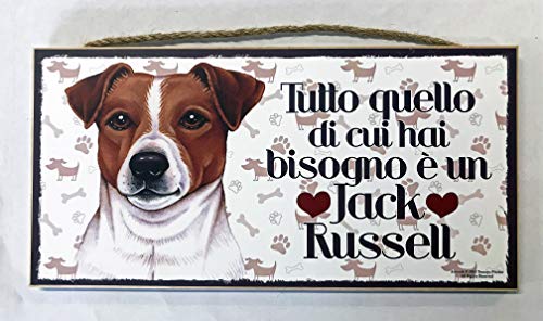 MAXIM BOLZANO SRL Jack Russell targhetta in Legno