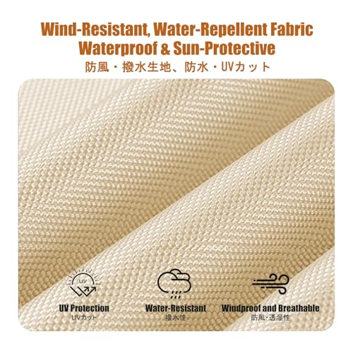 Voile d'ombrage télescopique avec kit de montage pour jardin 2,8x6m