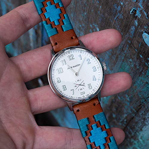 Barton Gaucho Leather Quick Release Watch Band Straps - Choose Color & Width - 18Mm, 20Mm, 22Mm (20Mm, Turquoise & Sky) #TOP3