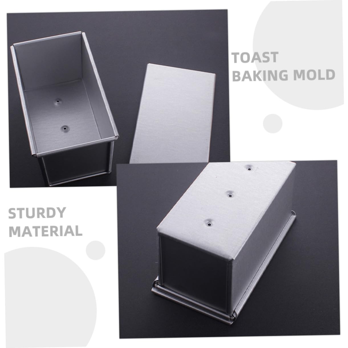 UKCOCO Molde Rectangular para Pan con Tapa Bandeja Antiadherente para Hornear Tostadas y Bizcochos Molde Ligero y Duradero para Uso Doméstico y Profesional para Horno y Repostería