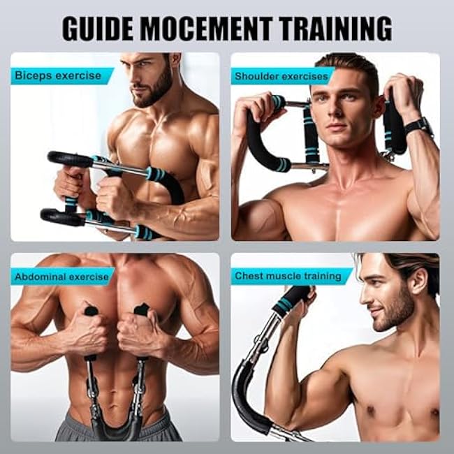 Adjustable 66-110lb Portable Twister Arm Trainer for Arms & Chest Workout Triceps Strength Training Men&Women Home Gym Exercise Machine - Strength Training & Muscle Fitness Equipment