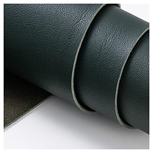 Matériel similicuir vinyle vert foncé au mètre 138x100cm pour bricolage DIY et déco voiture