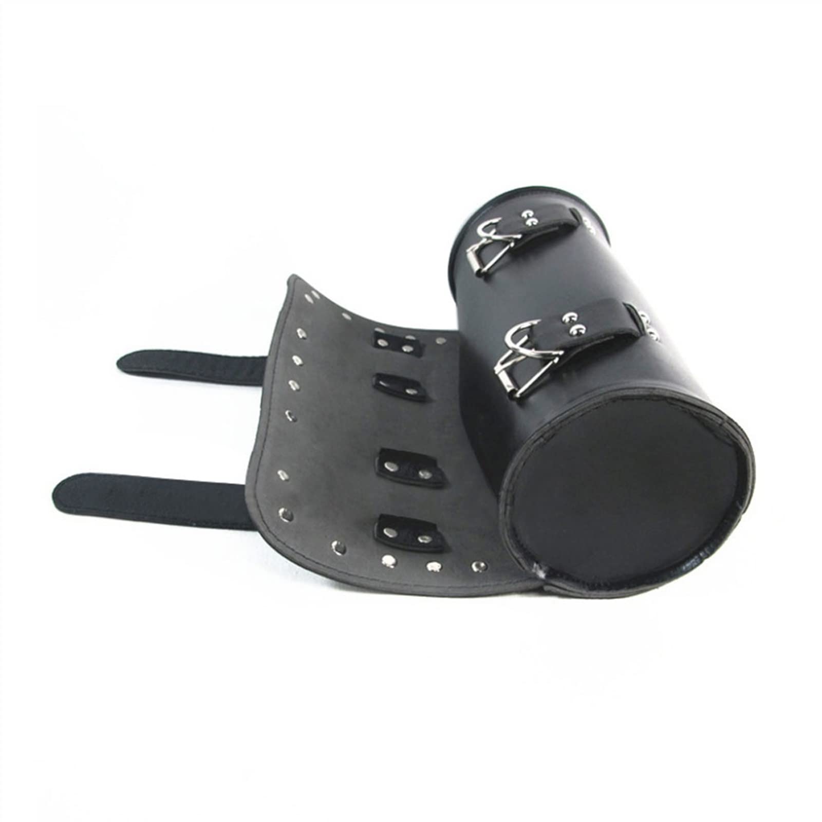 Paire De Sacoches Latérales Moto En Cuir PU Universelles - Avec Boucles Chromées, Pour Harley Davidson, Cruiser, Touring