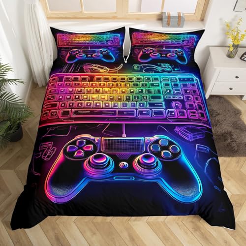 Housse de couette manette jeu vidéo le cadeau idéal pour lit simple - 3