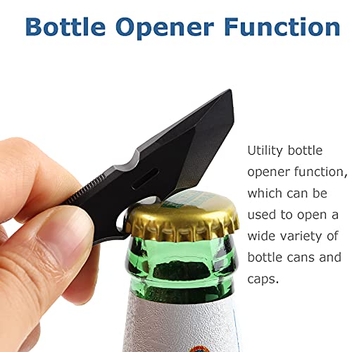 Titanium Pry Bar Edc Multi Tool With Bottle Opener Box Opener Clip Function (Black) #TOP5
