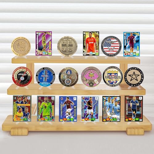 Image of vivinin 32Packs Card Display Stand, Card Stand, Card Stands for Sports Cards, Trading Card Stand, Acrylic Material, 2.2 Inch Tall