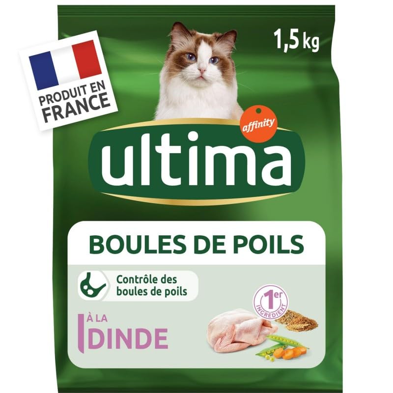 Éviter les vomissements : Ultima Contrôle des Boules de Poils 1.5Kg x3