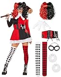 Spirit Halloween DC Villains Adult Classic Harley Quinn Costume - S | Officially Licensed | DC Comics | Batman Costumes | The Signature Collection