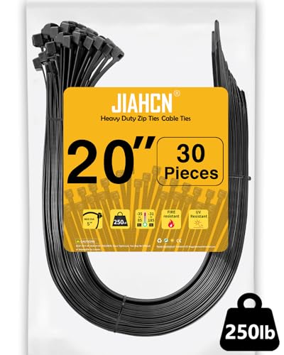 120 Extra Lange Kabelbinder, 45,7 Cm, Schwarz – Strapazierfähig, 100 Kg Zugfestigkeit, Für Garten, Elektro & Industrie