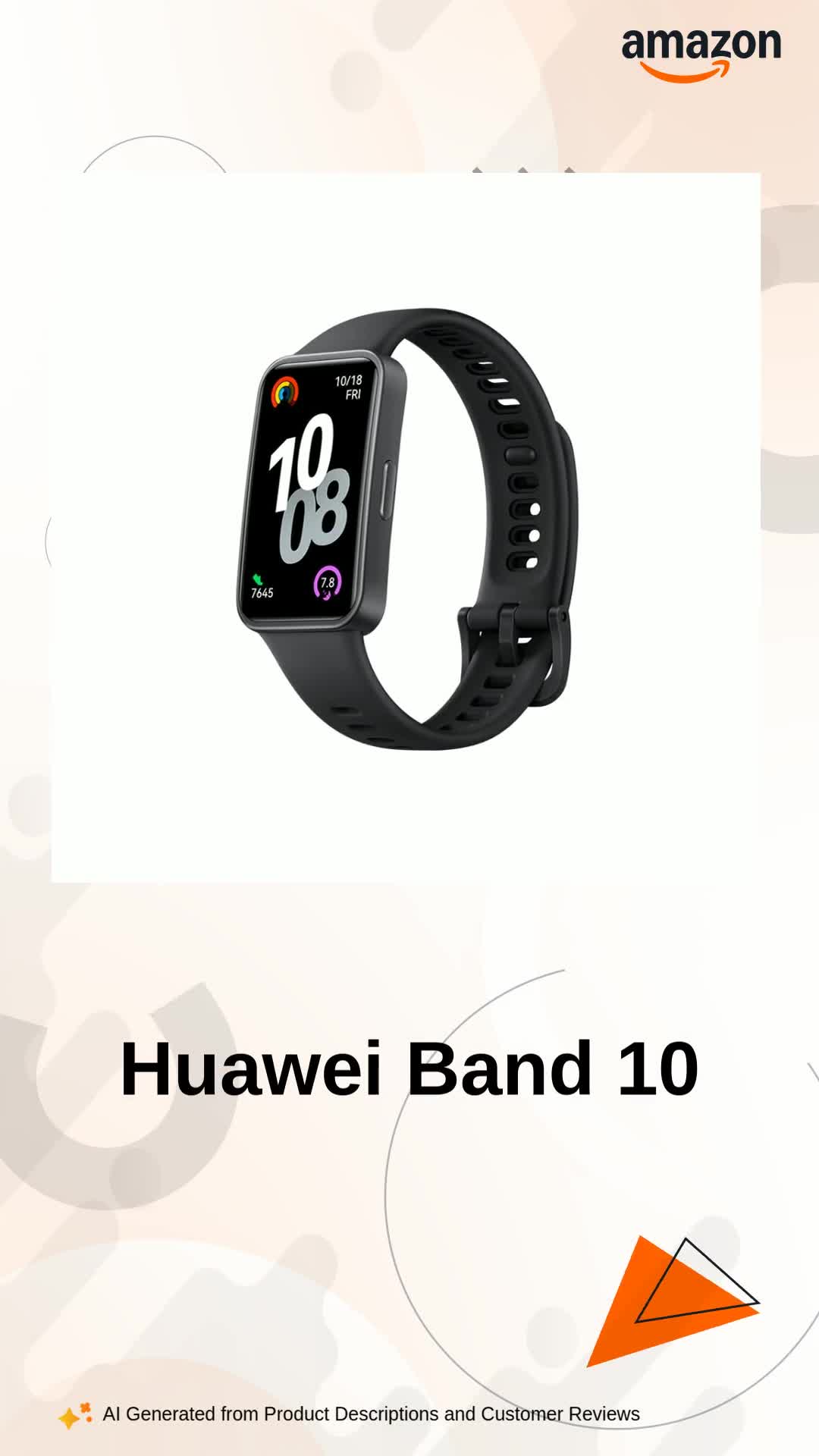 Huawei Band 10 Smartwatch with AI-Powered Fitness Monitoring, Pro