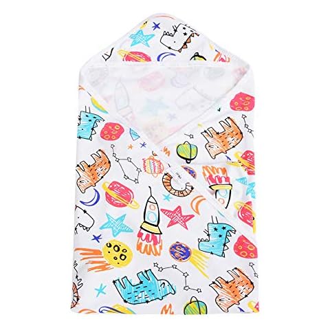 Newborn Baby Swaddle Wrap Breathable Cotton Hooded Bath Towel Receiving Blanket for Baby Infant Cover