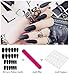 editTime 24PCS Solid Colors Acrylic Stiletto False Nails Full Cover Fake Nails Tips Natural Long Claw Nails (Matte black)