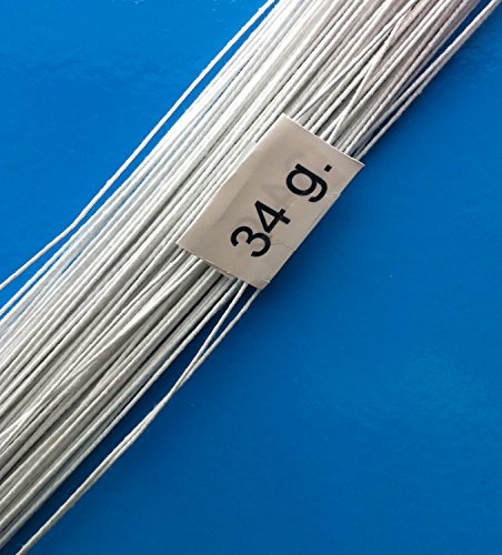 34 Gauge White Cotton Covered Floral Wire - 130 feet per Bundle (39.6m) in 12 inch (30.5cm) Lengths image 4