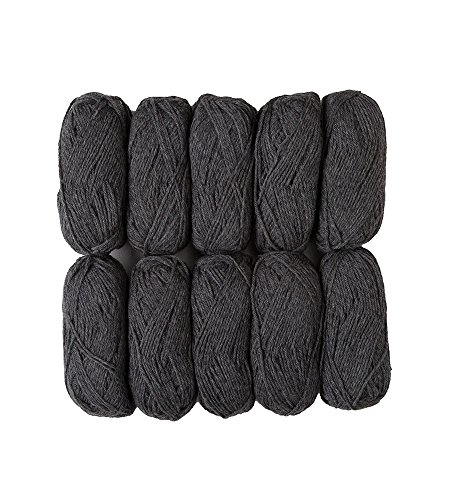 Image of Knit Picks Wool of The Andes Worsted Weight Gray 100% Wool Yarn Multi Pack (10 Balls - Cobblestone Heather)
