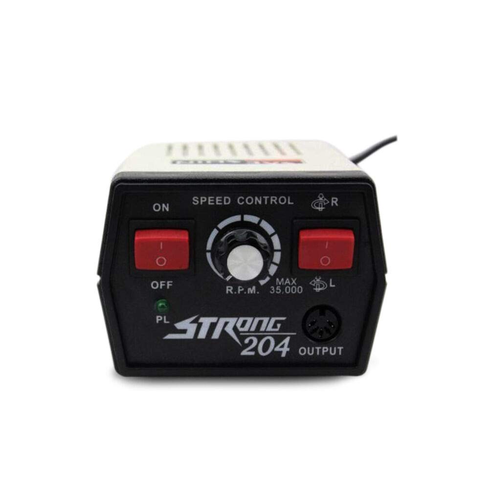 Lucidatrice micro motore Strong 204 + 102 L, 65 W, design compatto, rotazione destra/sinistra, adatta per lavori di precisione