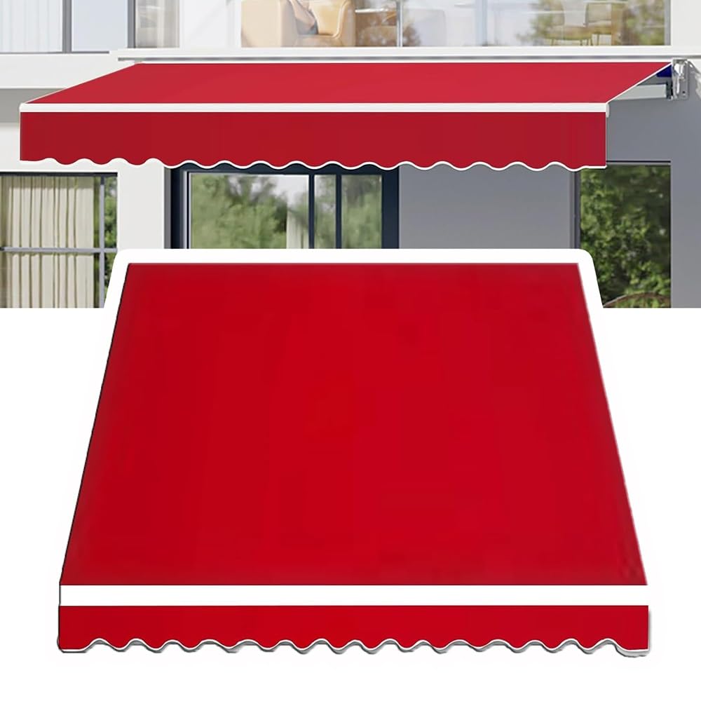 Toile de rechange pour auvent de terrasse 4,9 x 3,5 m personnalisable sur mesure