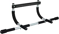 Iron Gym Pull-Up Bar for Doorway: No Screws, 300lb Capacity, Adjustable Grips - Portable Upper Body Workout Chin-Up Bar